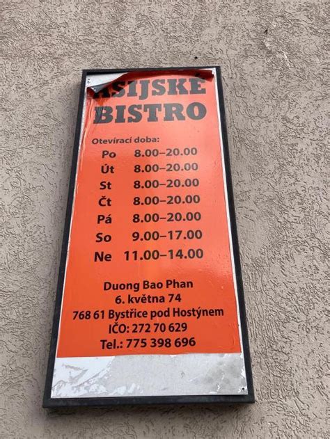 Asijské Bistro Bao Restaurant Bystřice Pod Hostýnem Restaurant Reviews