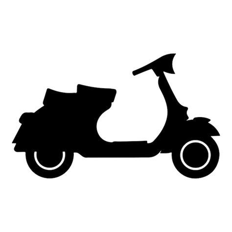 Scooter Vector Silhouette Illustration A Retro Scooter Silhouette