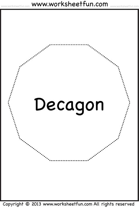 Decagon Shape Worksheets For Preschool Shapes