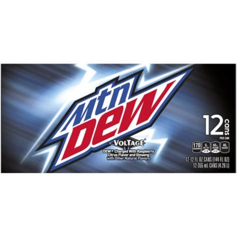 Mountain Dew Voltage Soft Drink Pack, 12 cans / 12 fl oz - Kroger