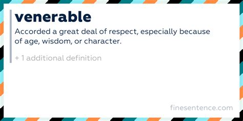 Venerable - Definition, Meaning, and Examples in English