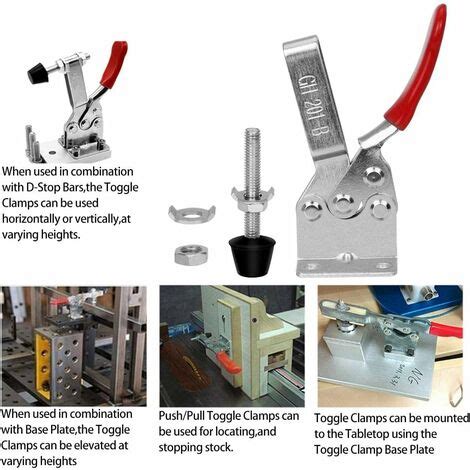 4pcs Toggle Clamp GH 201 B Toggle Clamp Holding Capacity About 90 Kg