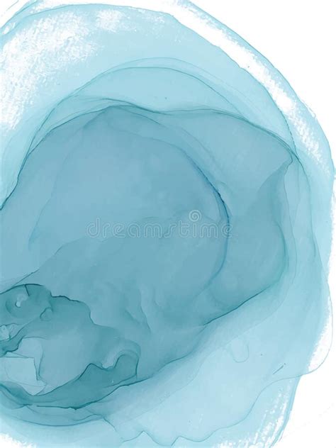 Alcohol Ink Texture Abstract Hand Painted Blue Background Stock Image