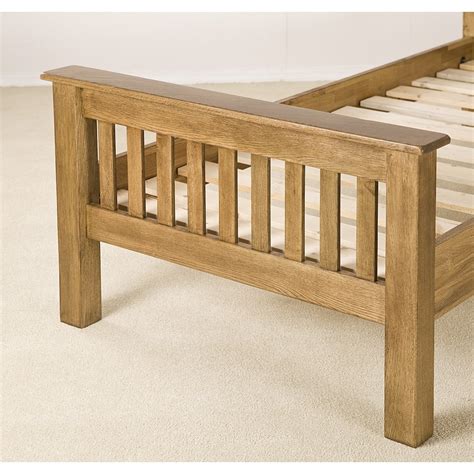 Savoy Rustic Solid Oak Single Bed Made With Oak