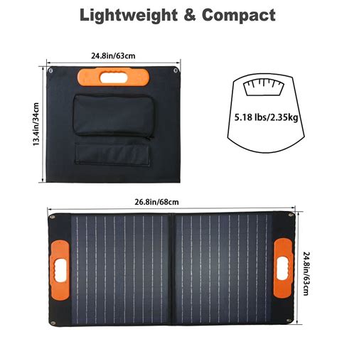 High Efficiency 80W 5V 12V 18V ETFE Portable Foldable Solar Panel