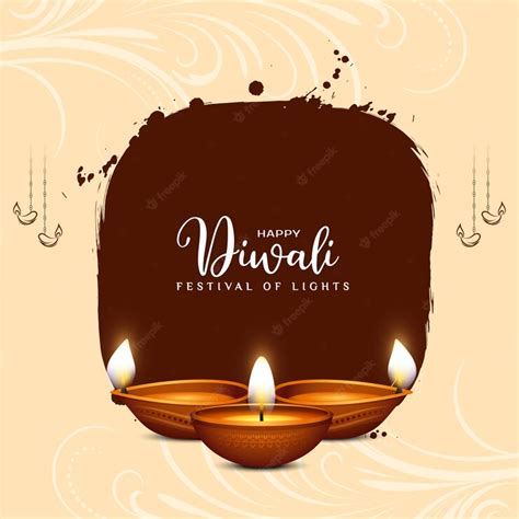 Free Vector Beautiful Happy Diwali Festival Decorative Background