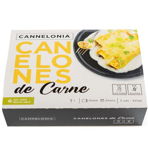 Comprar CANELONES CANNELONIA CARNE SIN GLUTEN 350 G CANELONES