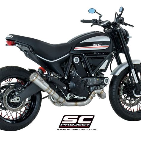 Sc Project Exhaust Ducati Scrambler Full System 2 1 Conic Short Silencer