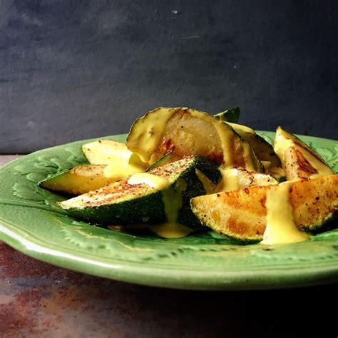 Pan Fried Courgettes With Golden Amazing Sauce