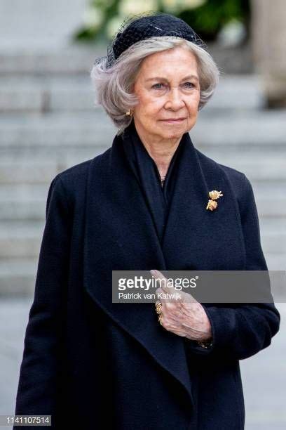 King Juan Carlos Of Spain And Queen Sofia Of Spain Attend The Funeral