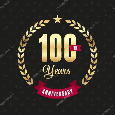 100 Years Anniversary Laurel Wreath Stock Vector Image By