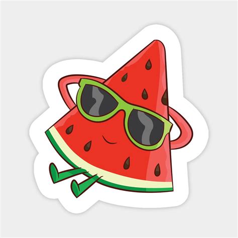 Cool Melon Relaxing Watermelon With Sunglasses By Eqdesigns Cute