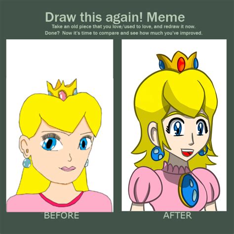 Draw it again meme Princess Peach by Bmaster4114 on DeviantArt