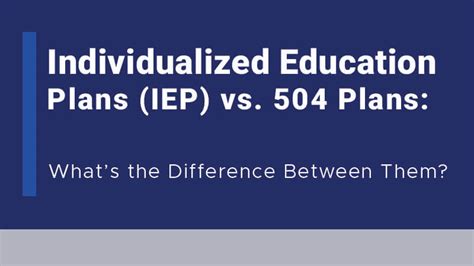 Individualized Education Plans Iep Vs 504 Plans What’s The Difference Between Them