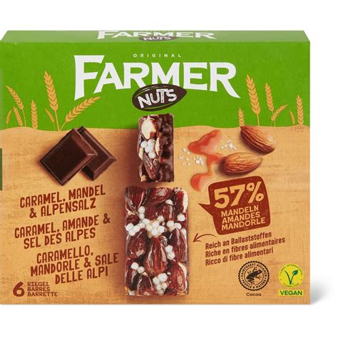 Farmer Nuts Caramel Mandel Und Alpensalz Riegel Migros