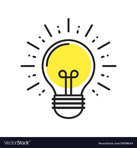 Shining Light Bulb Vector