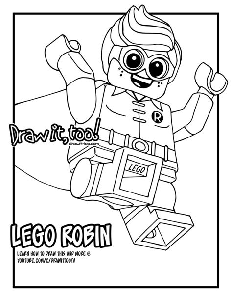 Lego Robin The Lego Batman Movie Draw It Too