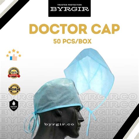 Jual Pcs Disposable Surgeon Surgical Nurse Doctor Cap Topi Operasi