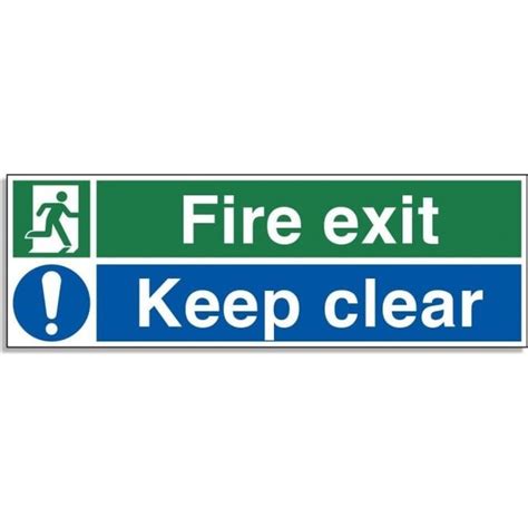 Fire Exit Keep Clear Fire Exit Sign Rsis