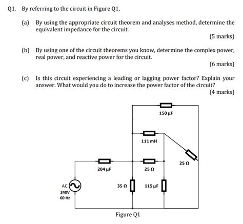 Solved Q1 By Referring To The Circuit In Figure Q1 A By Chegg