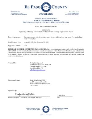 Fillable Online Notice Of Intent To Award Ima Rfp Fax Email