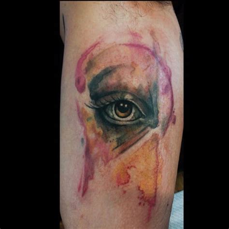 Watercolor Eyes Tattoo