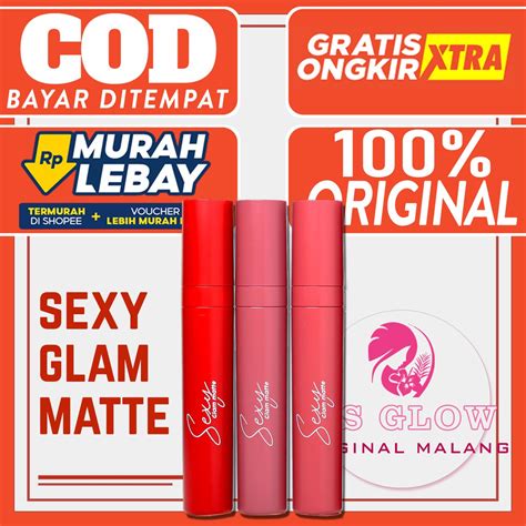 Jual Lipstik Lipstick Ms Glow Original Sexy Glam Matte Lip Cream Lip