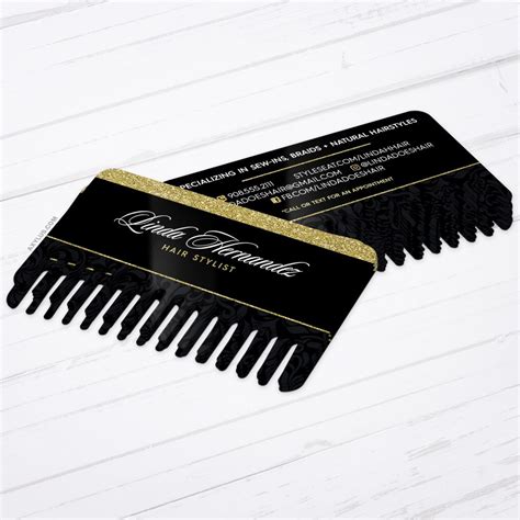 Unique Hair Stylist Business Cards • Comb Shaped Die-Cut Cards » axylus.com