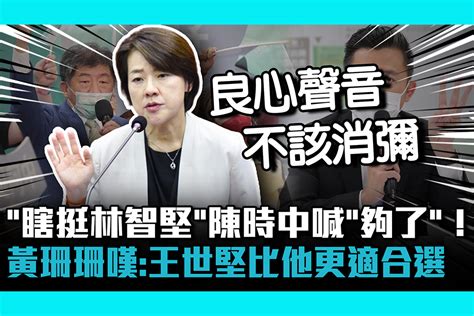 【cnews】「瞎挺林智堅」陳時中喊「夠了」！ 黃珊珊嘆：王世堅、高嘉瑜比他更適合選 匯流新聞網