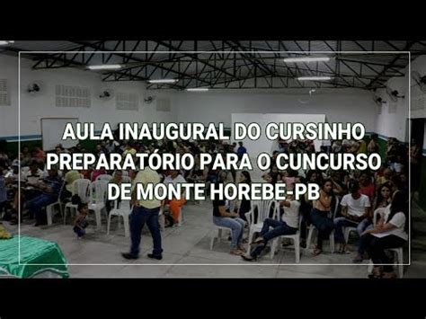 Aula Inaugural Do Cursinho Preparat Rio Para O Concurso P Blico De