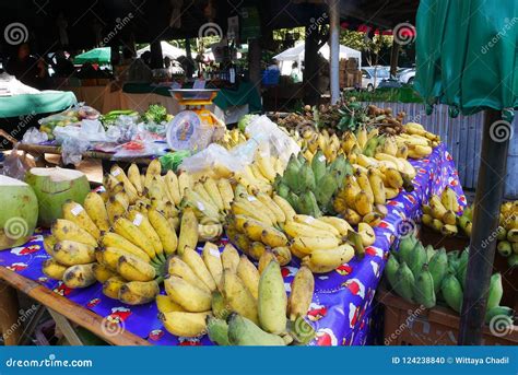 Banana Coconut Fruit In Thai Market Thailand Stock Photo Image Of