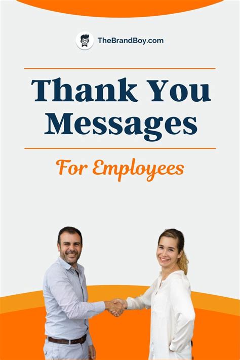 Two People Shaking Hands In Front Of An Orange Background With The Words Thank You Messages For