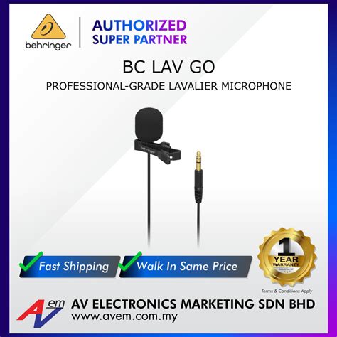 Behringer Bc Lav Go Professional Grade Lavalier Microphone