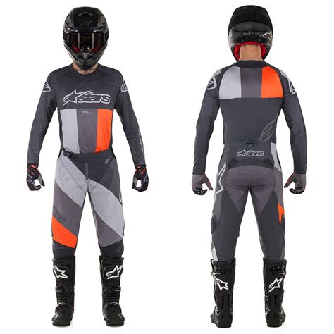 Tenue Cross Alpinestars Techstar Venom Gris Orange Fluo Fx Motors