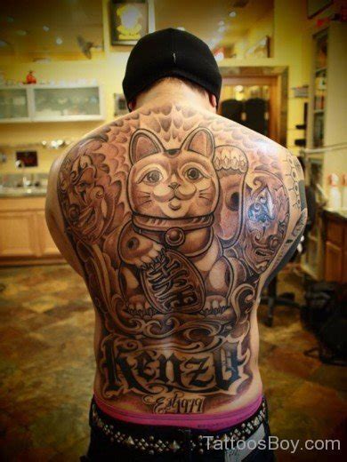 Cartoon Tattoo On Back - Tattoos Designs