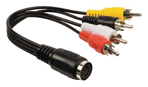 Cable Adaptador De Audio 4 Rca Macho Din Hembra De 5 Pines De 020 M