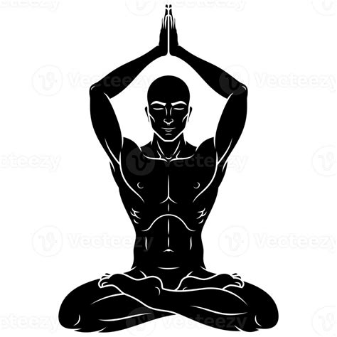 Hombre Meditando En Loto Flor Posici N Png