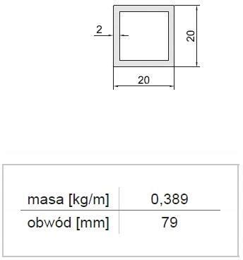 Materia Y Konstrukcyjne Profil Aluminiowy X X Mm Rura