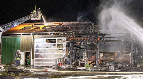 Rhön Grabfeld Großbrand in landwirtschaftlichem Anwesen