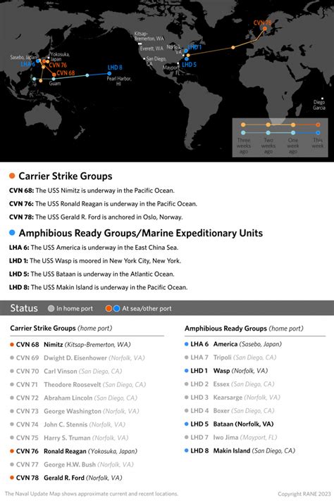 U.S. Naval Update Map: June 1, 2023