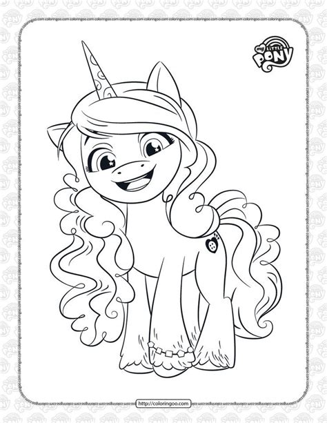 MLP Izzy Moonbow Coloring Page for Kids | Unicorn coloring pages, My ...