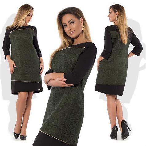 Buy Women Dress Three Quarter Sexy O Neck Autumn Winter Knee Length