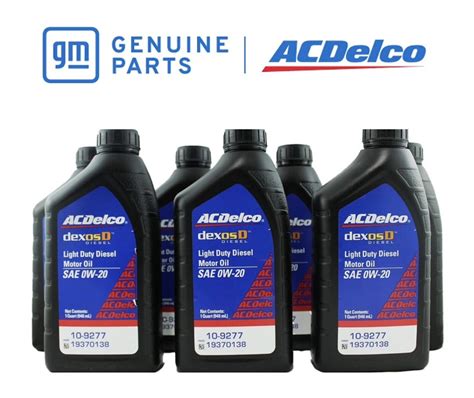 7x Ac Delco 30l Lm2 Duramax Diesel 0w 20 Dexos D Approved Oil 19370138