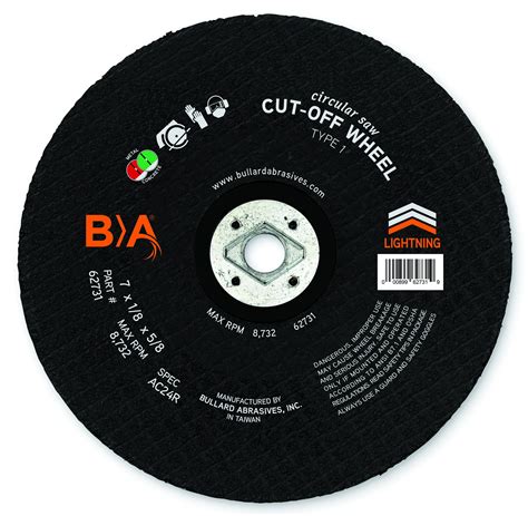 Circular Saw Cut Off Wheels Type 1 — Bullard Abrasives — Bullard