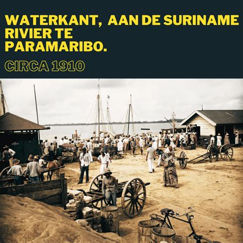 Waterkant Paramaribo, Suriname river 1910s - History Colorized : r/Suriname