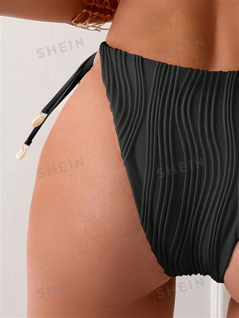 Shein Swim Bikini Inferior Femenino Para La Playa De Verano Con Amarre