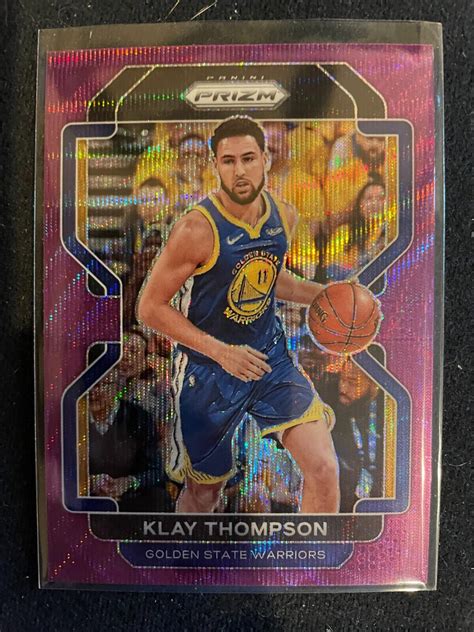 2021 22 Prizm Purple Wave 92 Klay Thompson Golden State Warriors