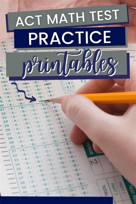 Act Math Test Practice Printables Worksheets Library