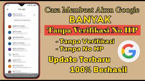 Cara Buat Akun Gmail Banyak Tanpa Verifikasi No Hp Terbaru Youtube