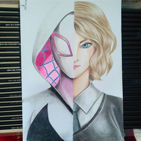 Spider Gwen Vs Gwen Stacy Comic Comicart Gwen Spidergwen Drawing Dibujo Desenho Marvel